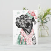 Unique Dog Christmas Cards Feestdagenkaart (Staand voorkant)