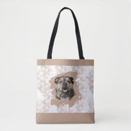 Unique Dog Lover English Bulldog Mom Gift Photo Tote Bag