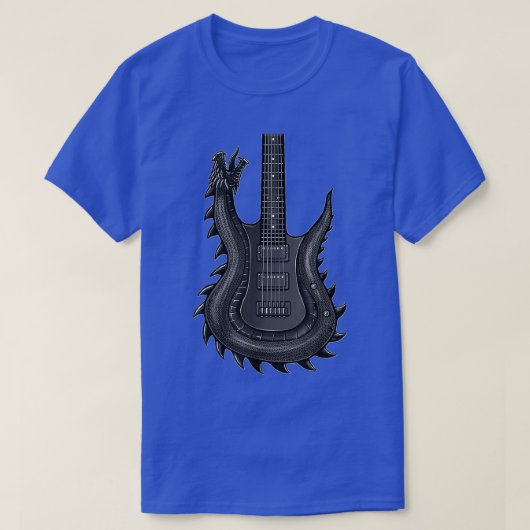 Unique Dragon Guitar  For Men  Rock N Roll Band Mu T-shirt (Design voorkant)