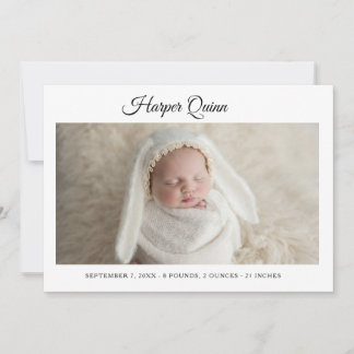 Unique Elegant Baby Boy Photo Collage Birth Aankondiging