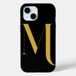 Unique Extra Large Monogram Print iPhone 15 Case