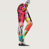 Unique eye catching graffiti Spray paint Modern Leggings (Rechts)