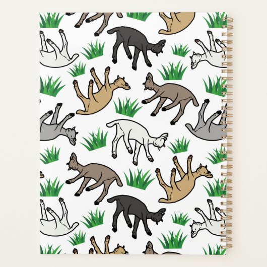 Unique Fainting Goats Planner Journal (Achterkant)