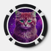 Unique Feline Design Game Poker Chips (Achterkant)