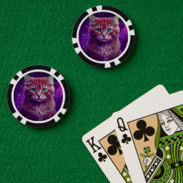 Unique Feline Design Game Poker Chips