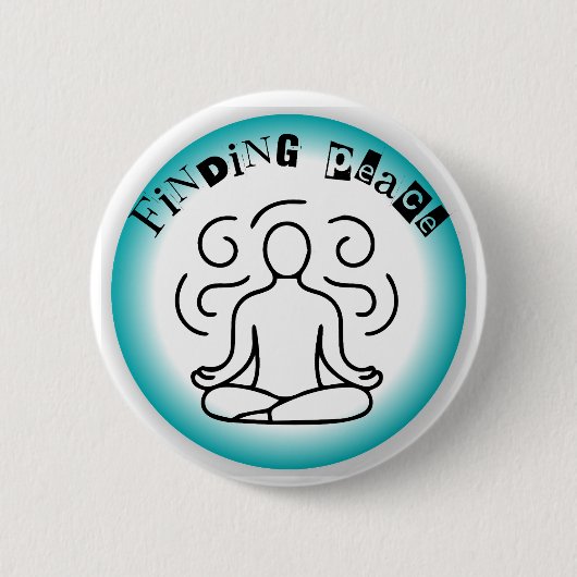 Unique Finding Peace Art Designs - Happy Shopping Ronde Button 5,7 Cm (Voorkant)