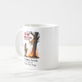Unique Firefighter With Cat on Burning Tree Koffiemok (Voorkant links)