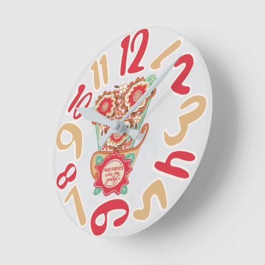 Unique FloralDesign Style Ronde Klok (Hoek)