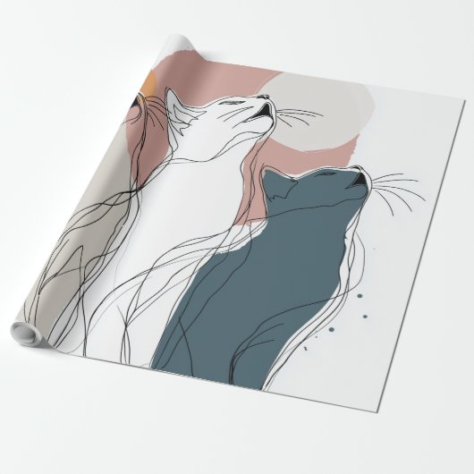 Unique Forest Animal All-Occasion Gift Wrap Cadeaupapier (Uitgerold)