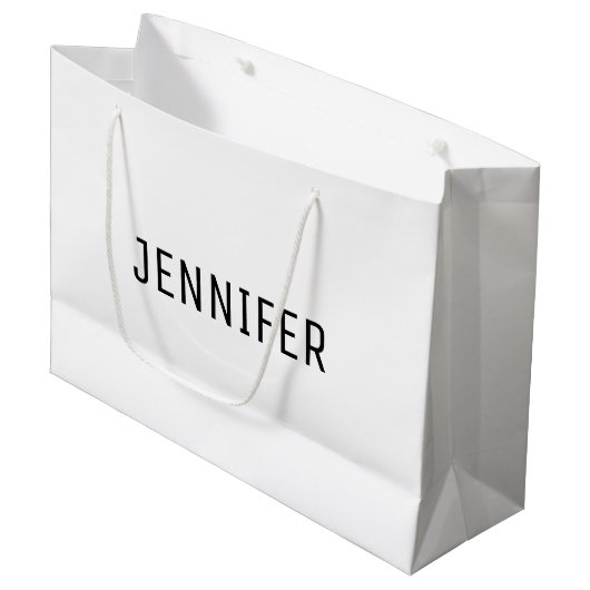 Unique Formal Look Large Gift Bag with Name Groot Cadeauzakje (Voorkant Gekanteld)
