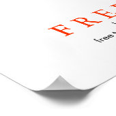 Unique Freedom Motivatie Wolf Poster Print (Hoek)