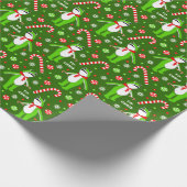 Unique Frog Christmas Holiday Gift Cadeaupapier (Hoek)