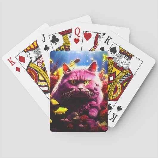 Unique & Fun Card Deck for Cat Lovers Pokerkaarten (Achterkant)