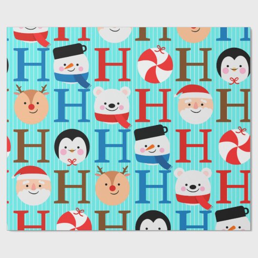 Unique Fun Colorful Christmas  Cadeaupapier (Vlak)