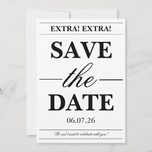 Unique Fun Newspaper Photo Graduation  Kaart (Achterkant)