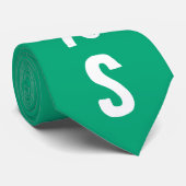 Unique fun random letters Modern green fashionable Stropdas (Opgerold)