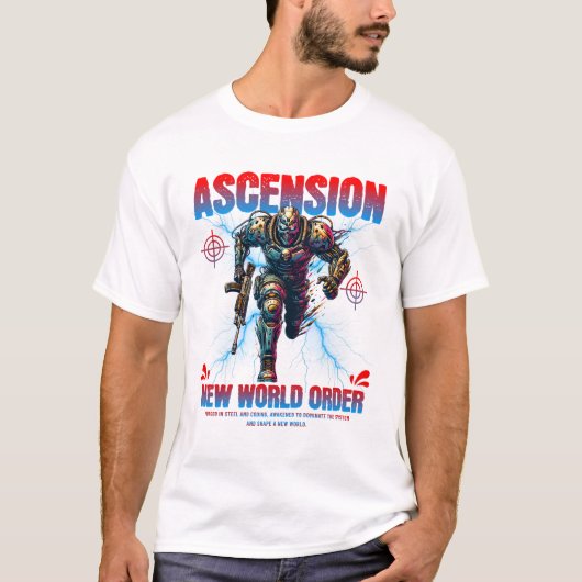 Unique Futuristic Cyber Robot Soldier Art Design  T-shirt (Voorkant)