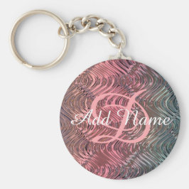UNIQUE - Gepersonaliseerd Monogrammatisch roze gla Sleutelhanger