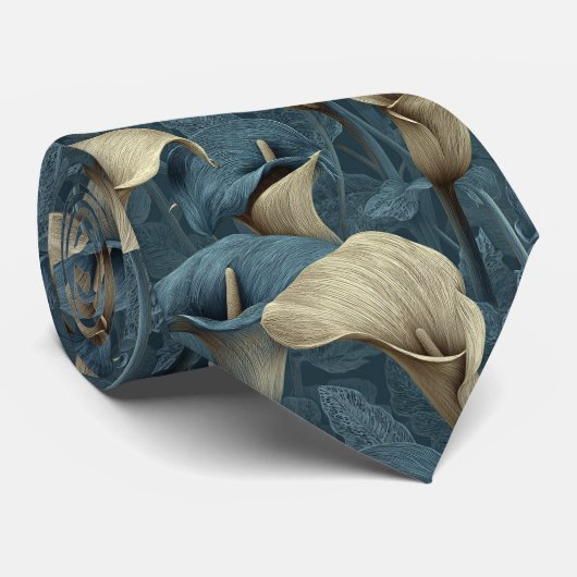 Unique Gifts For Dad Calla Lilies Stropdas (Opgerold)