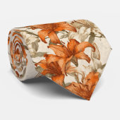 Unique Gifts For Husband Lilies Floral Stropdas (Opgerold)