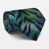 Unique Gifts For Men Tiger Skin Stropdas (Opgerold)