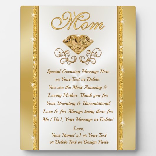 Unique Gifts for Moms, Personalize Plaques for Mom Fotoplaat (Voorkant)