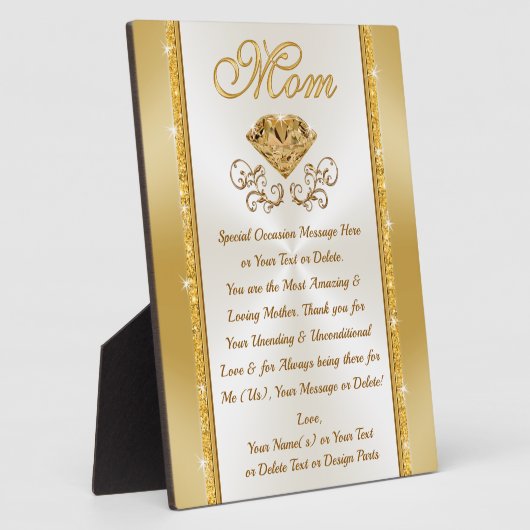 Unique Gifts for Moms, Personalize Plaques for Mom Fotoplaat (Zijkant)