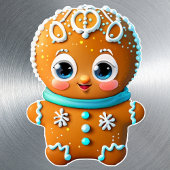 Unique Gingerbread Boy Cookie Cartoon Graphic Sticker