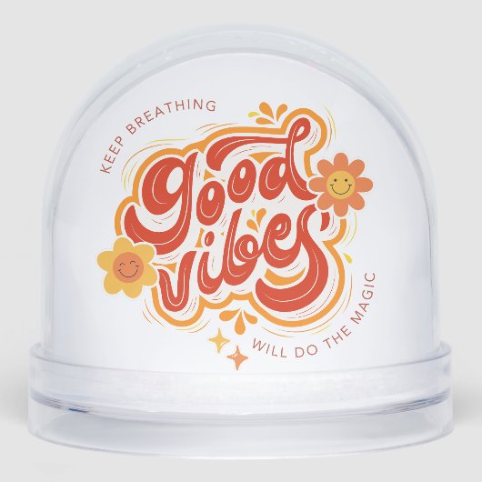 Unique Good Vibes Collectible Snow Globe Sneeuwbol (Voorkant)