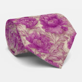 Unique Groomsmen Gift Peonies Flower Stropdas (Opgerold)