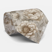 Unique Groomsmen Gift Peonies Flower Stropdas (Opgerold)