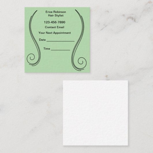 Unique Hair Stylist Theme Appointment Cards Afsprakenkaartje (Voorkant / Achterkant)