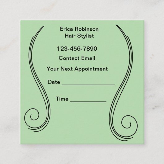 Unique Hair Stylist Theme Appointment Cards Afsprakenkaartje (Voorkant)