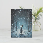 Unique Hand Drawn Christmas Cards Feestdagenkaart (Staand voorkant)