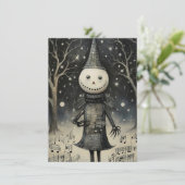 Unique Hand Drawn Christmas Cards Feestdagenkaart (Staand voorkant)