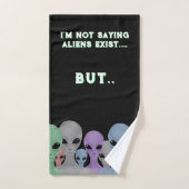 Unique Hand Drawn Multi Coloured Aliens Bad Handdoek (Handdoek)