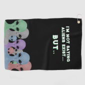 Unique Hand Drawn Multi Coloured Aliens  Golfhanddoek (Horizontaal)