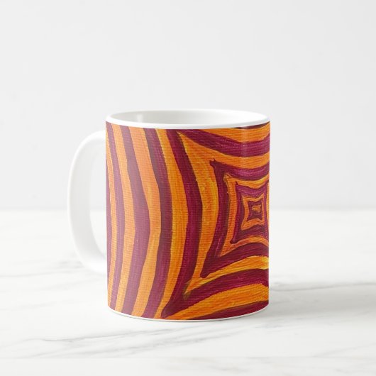 unique hand-painted mug koffiemok (Voorkant links)