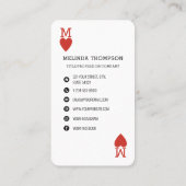 Unique Hearts Business Logo Spelen Visitekaartje (Achterkant)