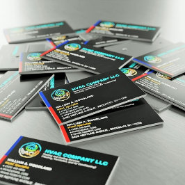 Unique Heating & Cooling Company Logo Slogan HVAC  Magnetisch Visitekaartje