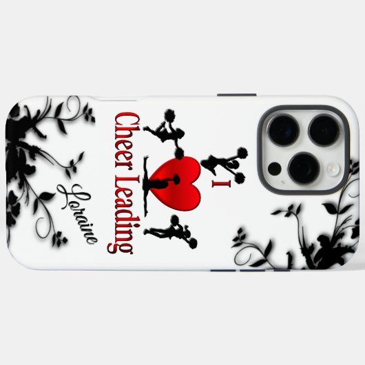 Unique I Heart Cheerleading Personal Case-Mate iPhone Case (Achterkant (horizontaal))