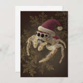 Unique Jumping Spider Christmas Cards Feestdagenkaart (Voorkant / Achterkant)
