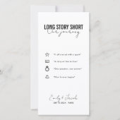 Unique Long Story Short Bookmark Save the Date (Voorkant)