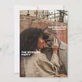 Unique Magazine details tijdlijn foto bruiloft Kaart (Voorkant)