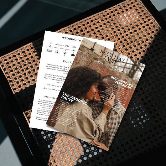 Unique Magazine details tijdlijn foto bruiloft Kaart