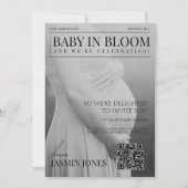 Unique Magazine Style Redactionele Foto Baby showe Kaart (Voorkant)