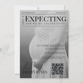Unique Magazine Style Redactionele Foto Baby showe Kaart (Voorkant)