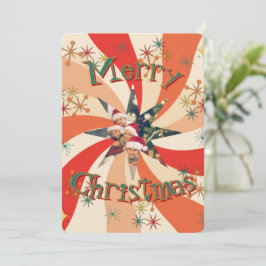 Unique Mid Century Modern Atomic Art Family Photo Kaart