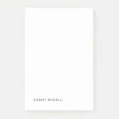 Unique Modern Black White Your Name Minimalist Post-it® Notes (Voorkant)