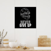 Unique Modern Geef nooit het Football op Poster (Keuken)